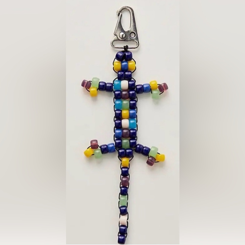 Free People Multicolor Beaded Keychain / Purse charm